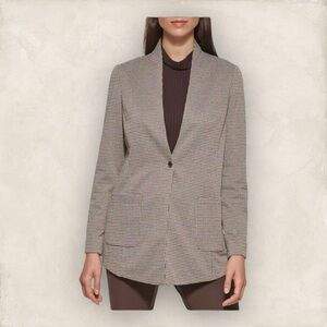 Tommy Hilfiger Plaid Blazer Gray Check Women’s Size 2 Workwear